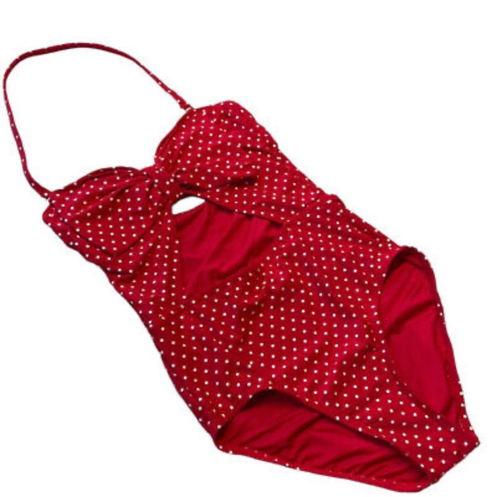 BETSY JOHNSON MONOKINI ONE PIECE SWIM BATHING SUIT POLKA DOT
